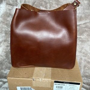 Portland Leather Butterfly Bucket Bag - Whiskey 🥃